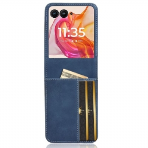 Etui Motorola Razr 50 Ultra Etui Na Karty Z Efektem Skóry