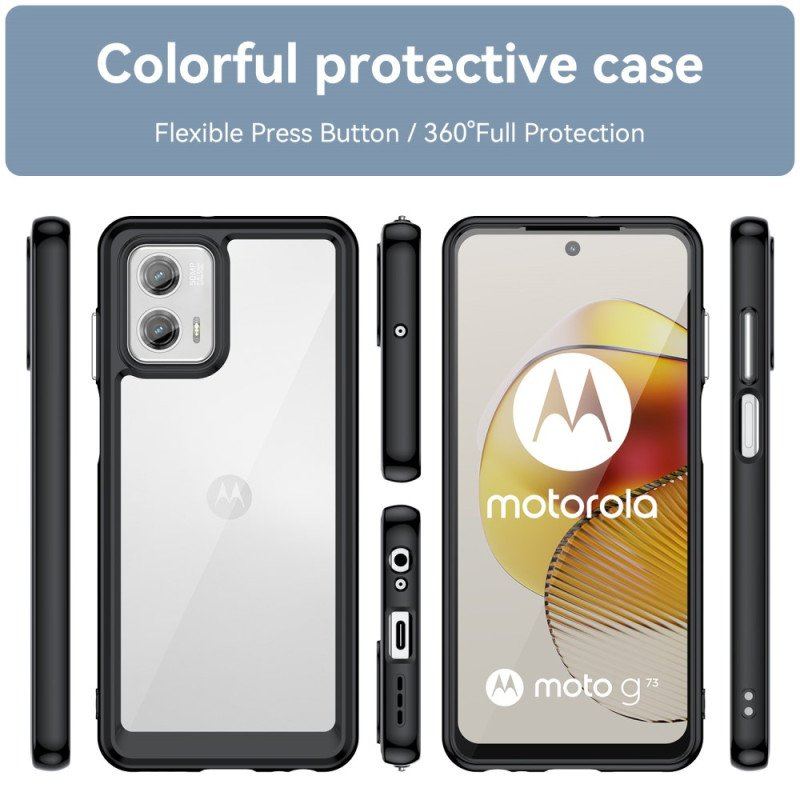 Etui do Moto G73 5G Przezroczysta Hybryda