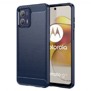 Etui do Moto G73 5G Szczotkowane Włókno Węglowe