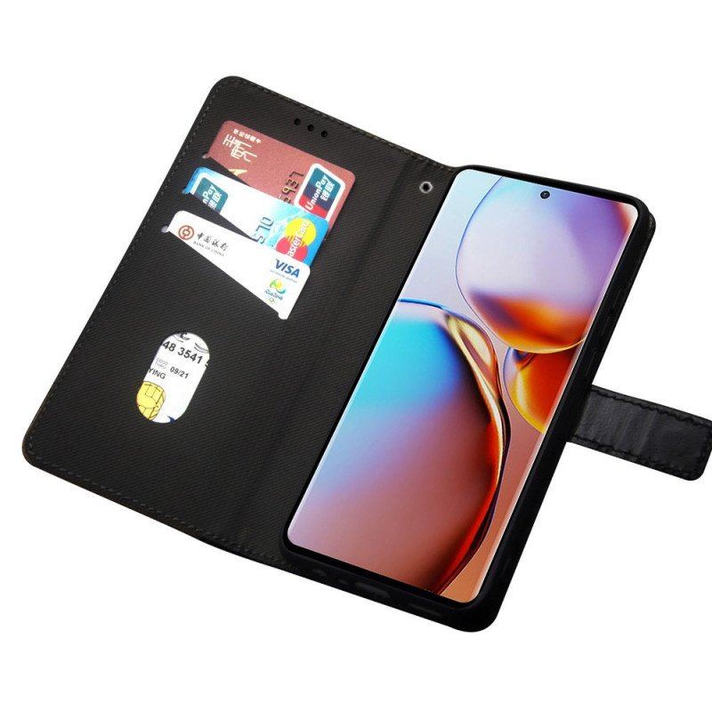 Etui Folio do Moto G73 5G Dwukolorowy Idewei