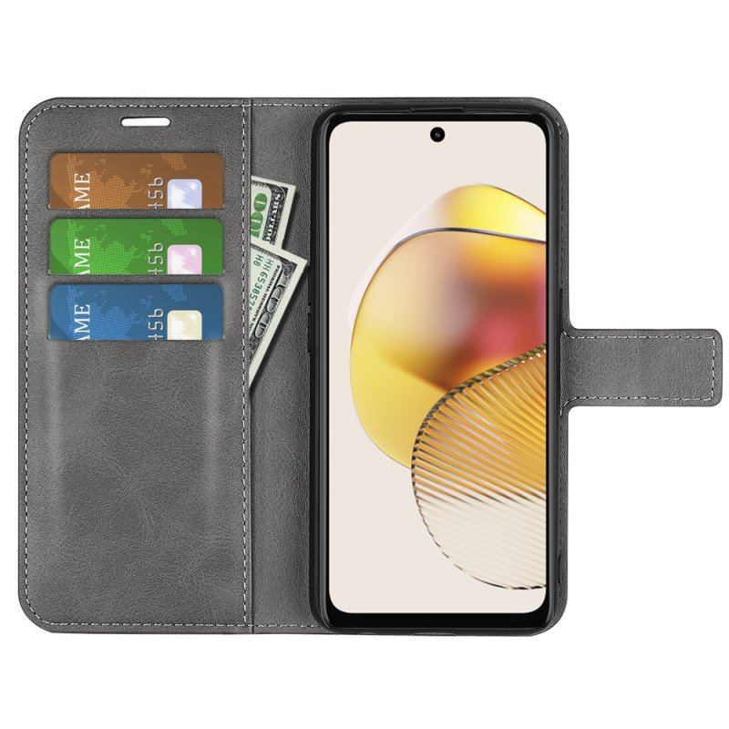 Etui Folio do Moto G73 5G Efekt Skóry