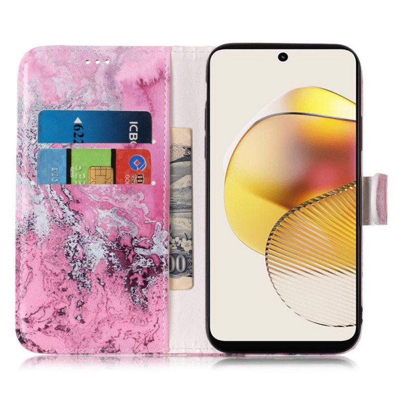 Etui Folio do Moto G73 5G Intensywne Kwiaty