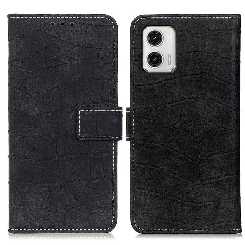 Etui Folio do Moto G73 5G Krokodyl