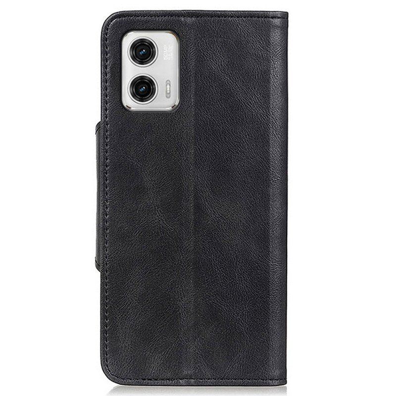 Etui Folio do Moto G73 5G Przycisk Magnetyczny