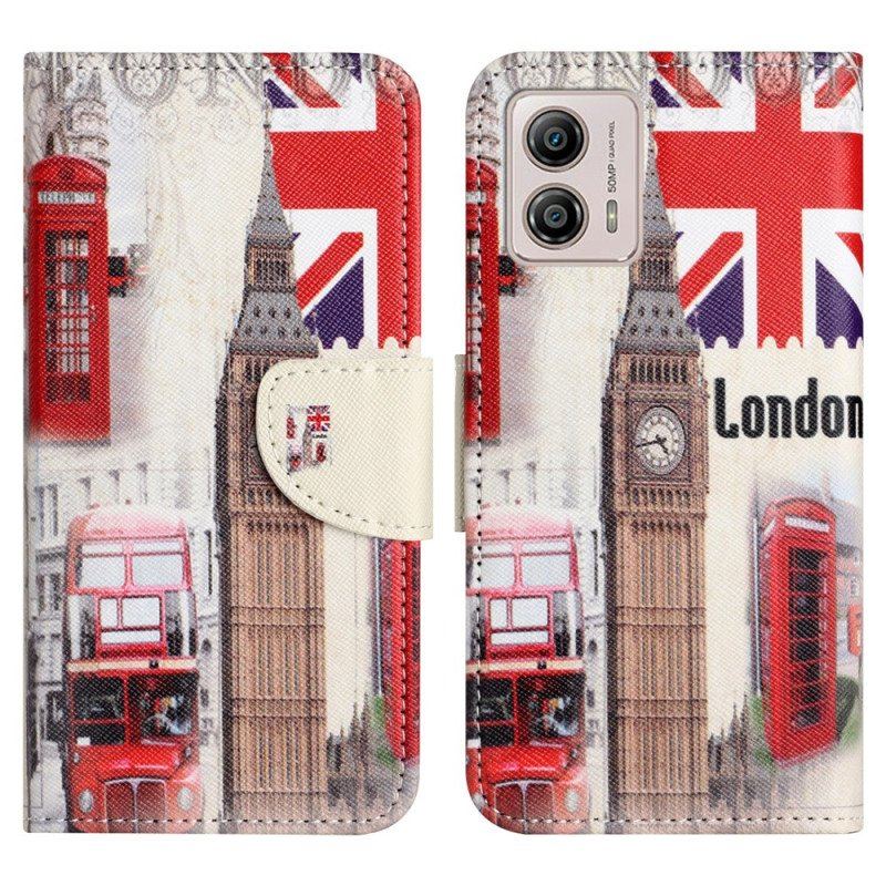 Etui Folio do Moto G73 5G Życie W Londynie