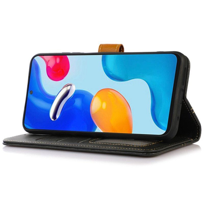 Etui Folio do Moto G73 5G Taśma Tapicerska