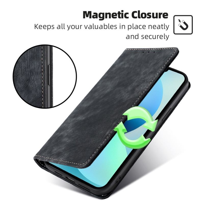 Etui Folio Huawei Nova 11 Pro Efekt Vintage Z Blokowaniem Rfid Etui Ochronne