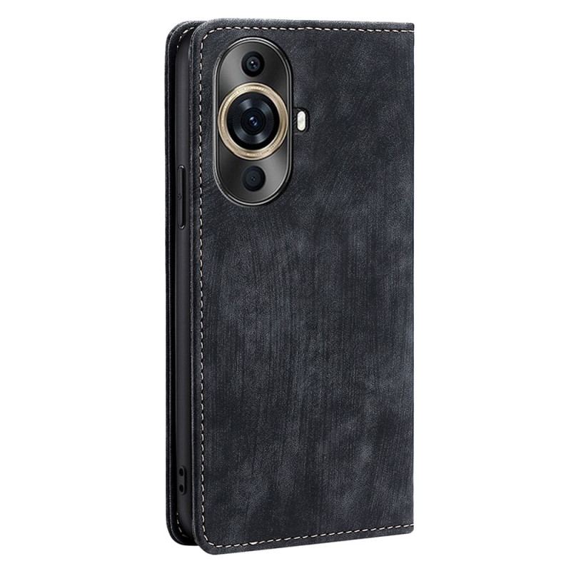 Etui Folio Huawei Nova 11 Pro Efekt Vintage Z Blokowaniem Rfid Etui Ochronne