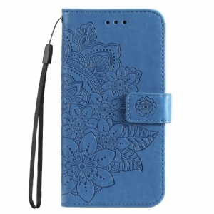 Etui Folio Huawei Nova 11 Pro Pasek Z Kwiatowym Nadrukiem