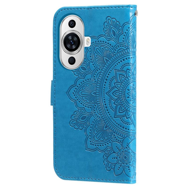 Etui Folio Huawei Nova 11 Pro Pasek Z Kwiatowym Nadrukiem