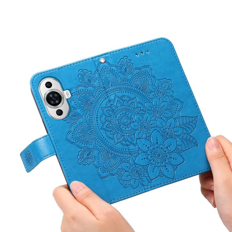 Etui Folio Huawei Nova 11 Pro Pasek Z Kwiatowym Nadrukiem