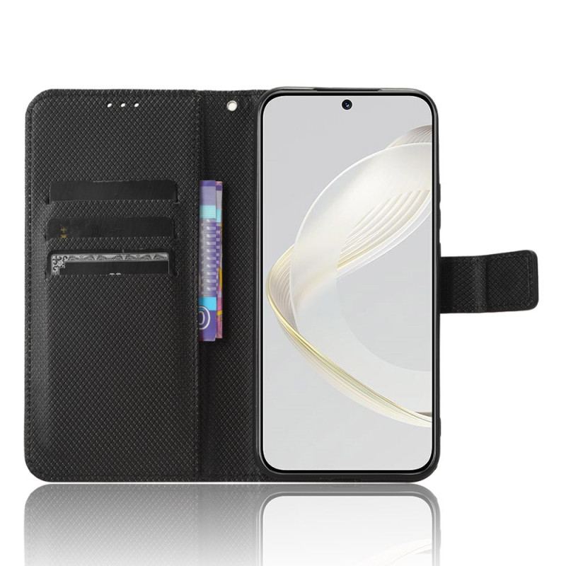 Etui Folio Huawei Nova 11 Pro Teksturowany Pasek Etui Ochronne