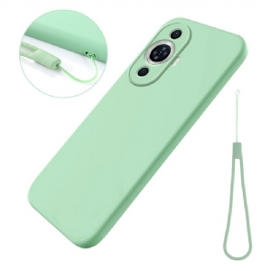 Futerały Huawei Nova 11 Pro Etui Na Telefon Pasek Z Płynnego Silikonu