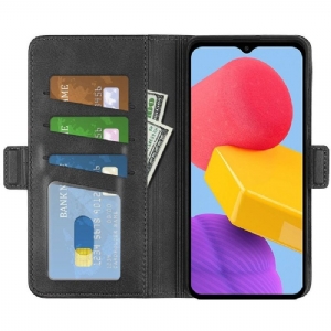 Etui do Samsung Galaxy M13 Portfel Matowy Pokrowiec Ze Sztucznej Skóry