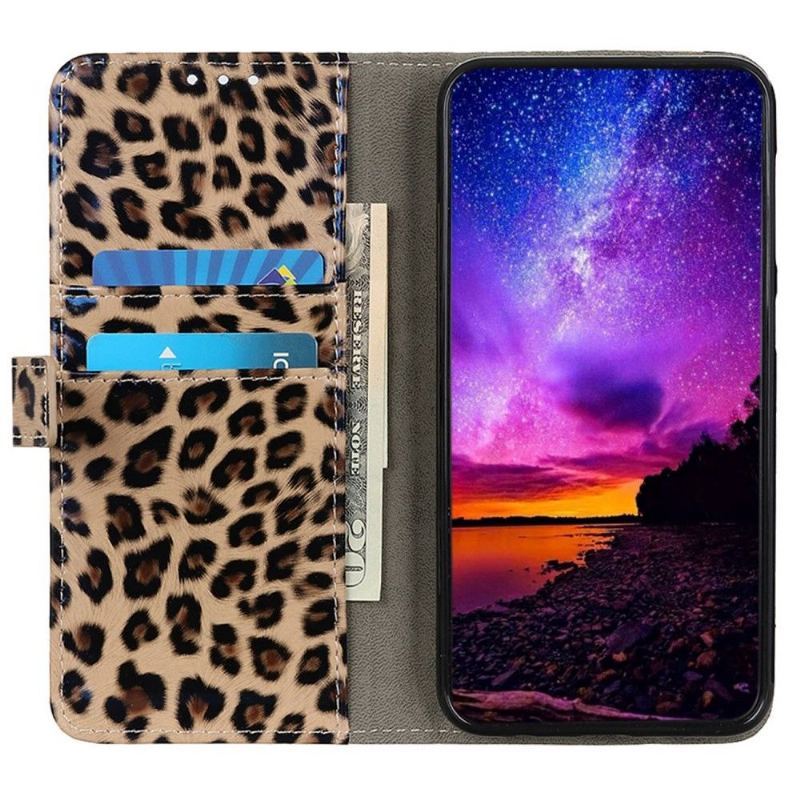 Etui Folio do Samsung Galaxy M13 Classic Faux Leather Leopard Style