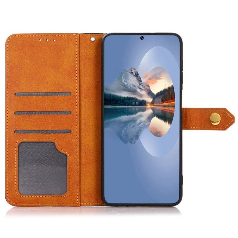 Etui Folio do Samsung Galaxy M13 Khazneh Bicolor Sztuczna Skóra