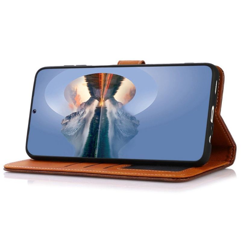 Etui Folio do Samsung Galaxy M13 Khazneh Bicolor Sztuczna Skóra