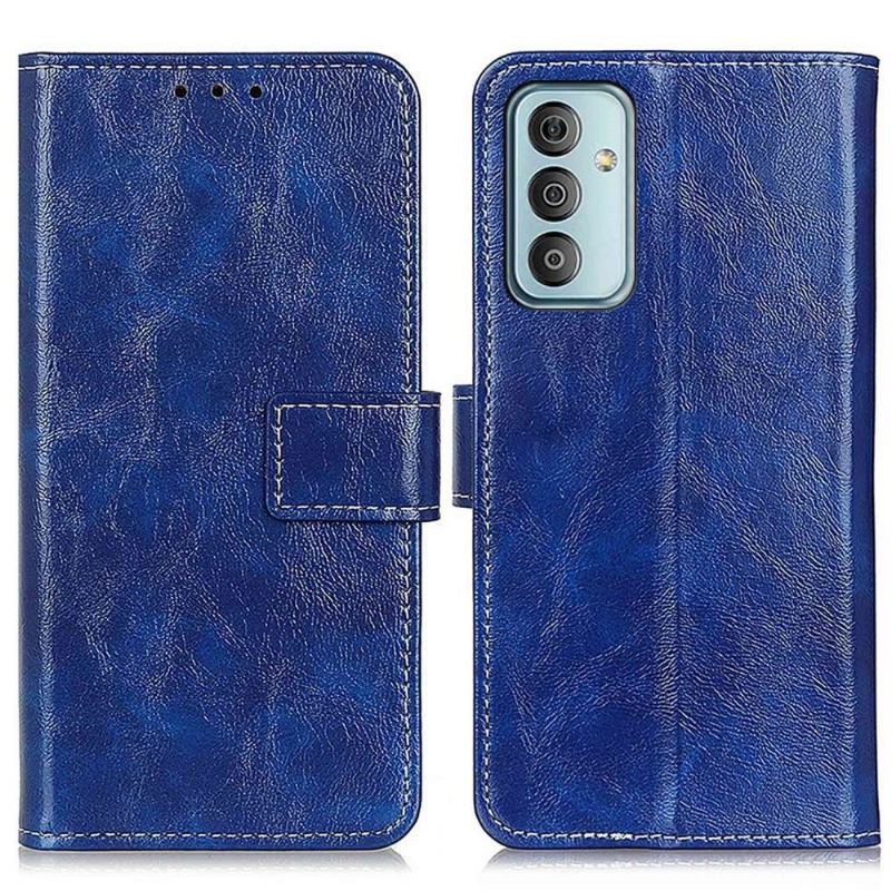 Etui Folio do Samsung Galaxy M13 Luksusowe Szwy Z Efektem Skóry