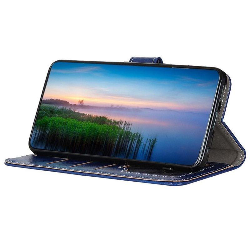 Etui Folio do Samsung Galaxy M13 Luksusowe Szwy Z Efektem Skóry