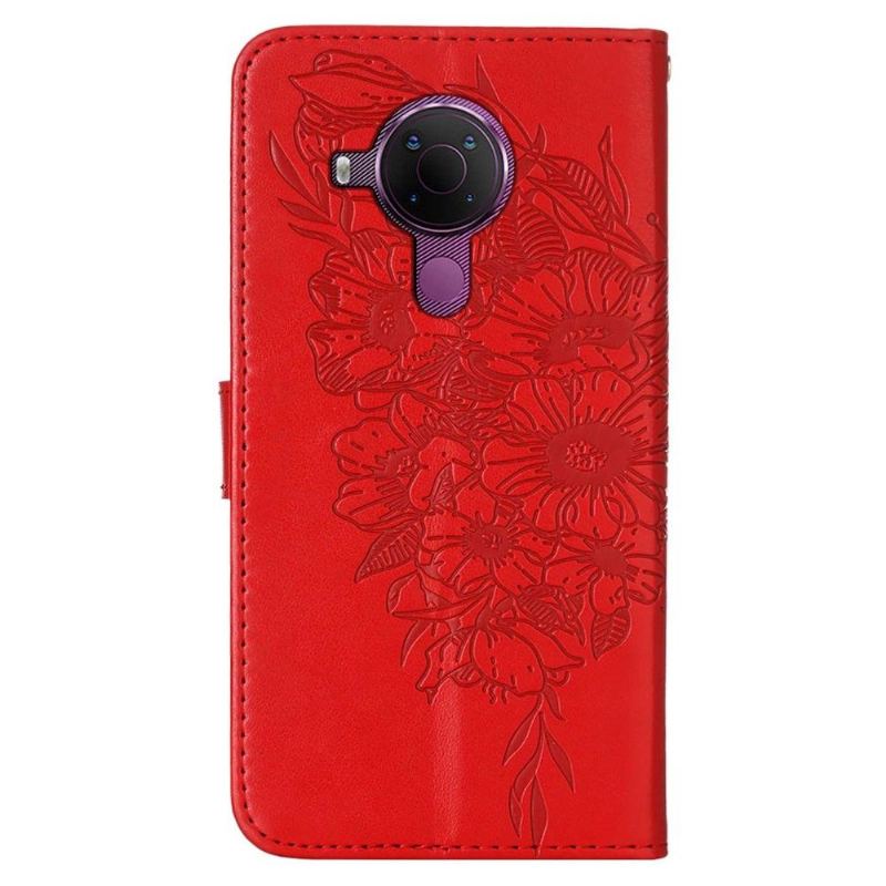 Etui Folio do Nokia 3.4 / Nokia 5.4 Butterfly Flower Posiadacz Karty