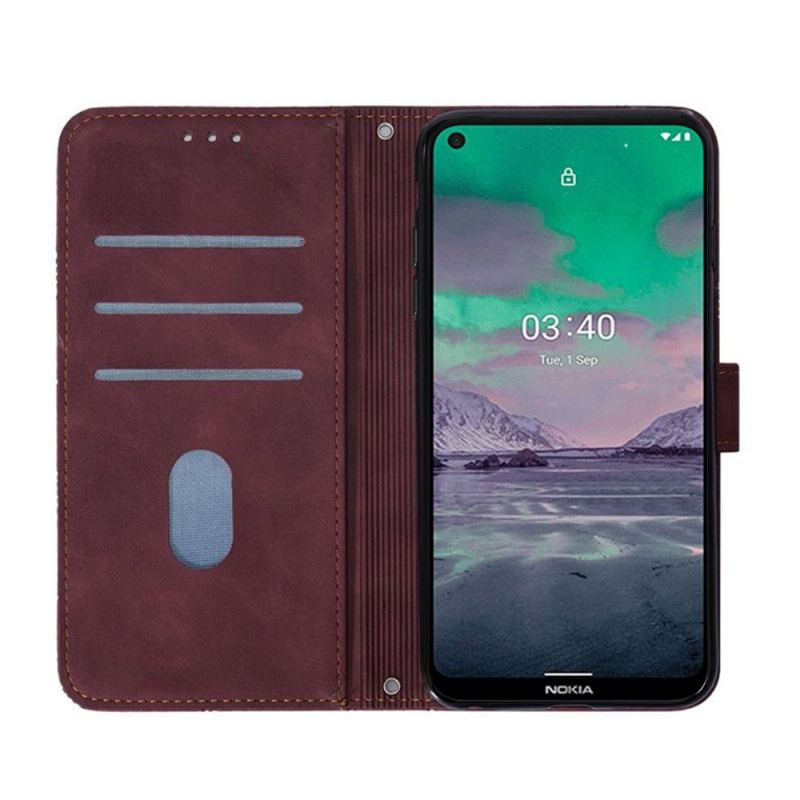 Etui Folio do Nokia 3.4 / Nokia 5.4 Obrzeża Geometryczny Wzór Z Paskiem