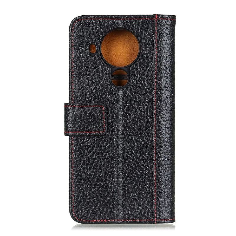 Etui Folio do Nokia 3.4 / Nokia 5.4 Skóra Ziarnista Szwy