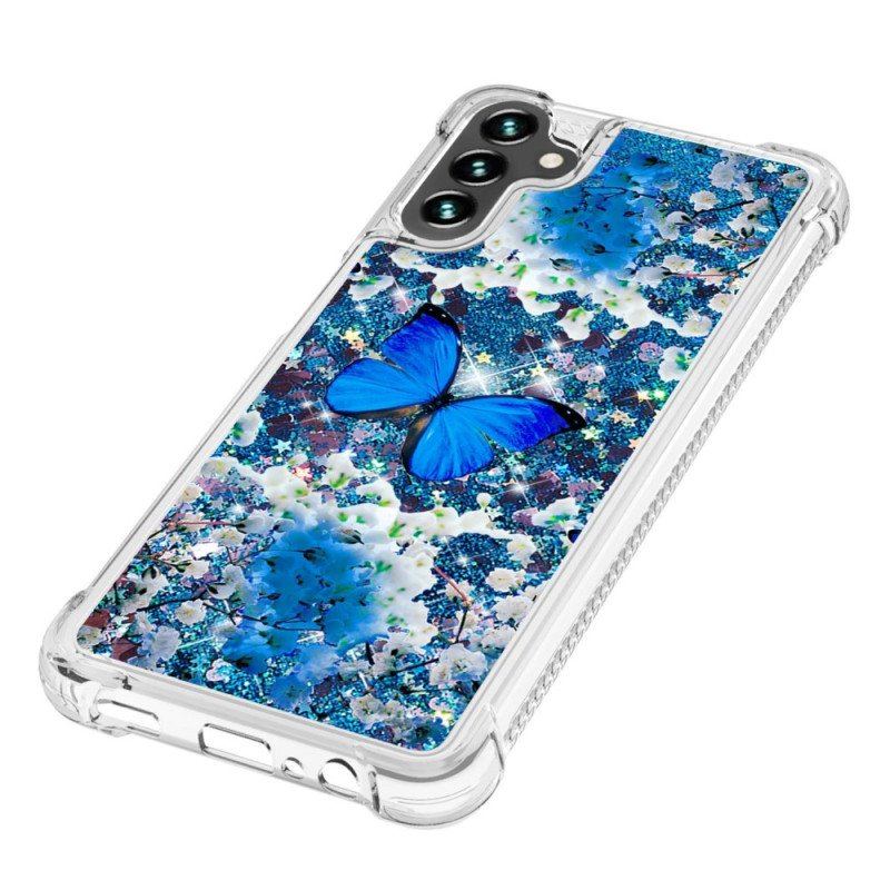 Etui do Samsung Galaxy A54 5G Cekiny Motyle