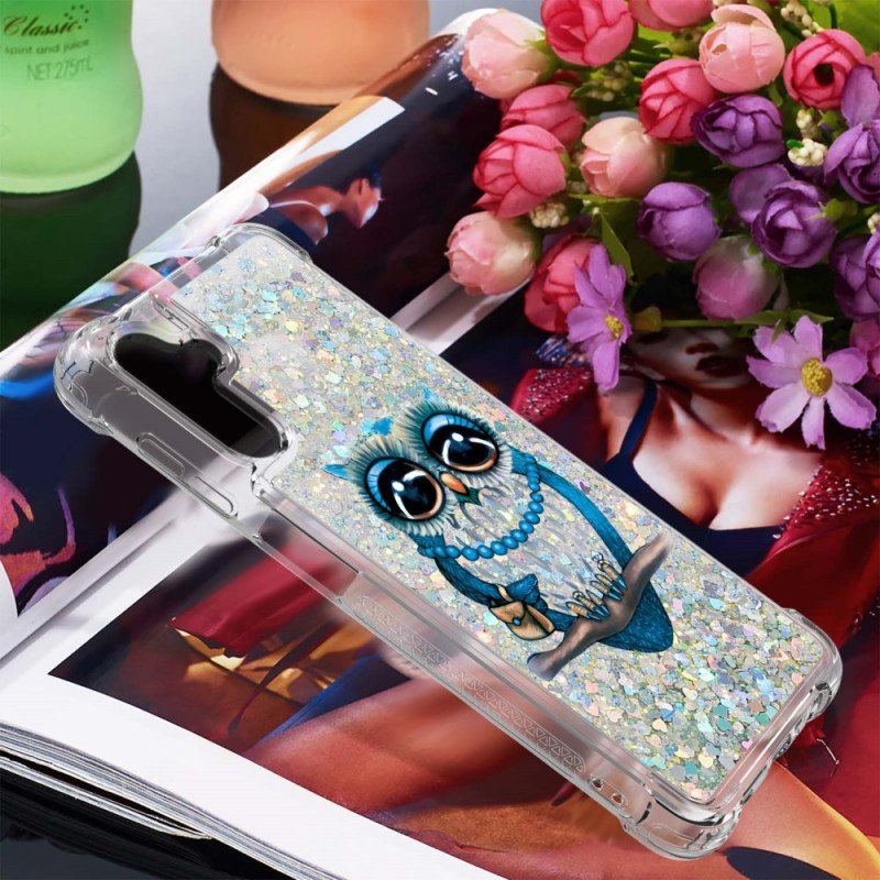 Etui do Samsung Galaxy A54 5G Cekiny Panna Sowa