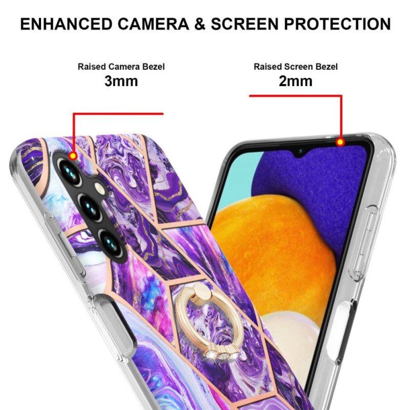 Etui do Samsung Galaxy A54 5G Marmur Ze Wspornikiem Pierścienia