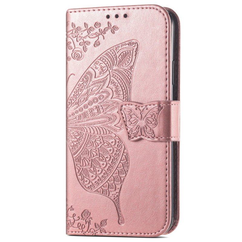 Etui Folio do Samsung Galaxy A54 5G Barokowy Motyl