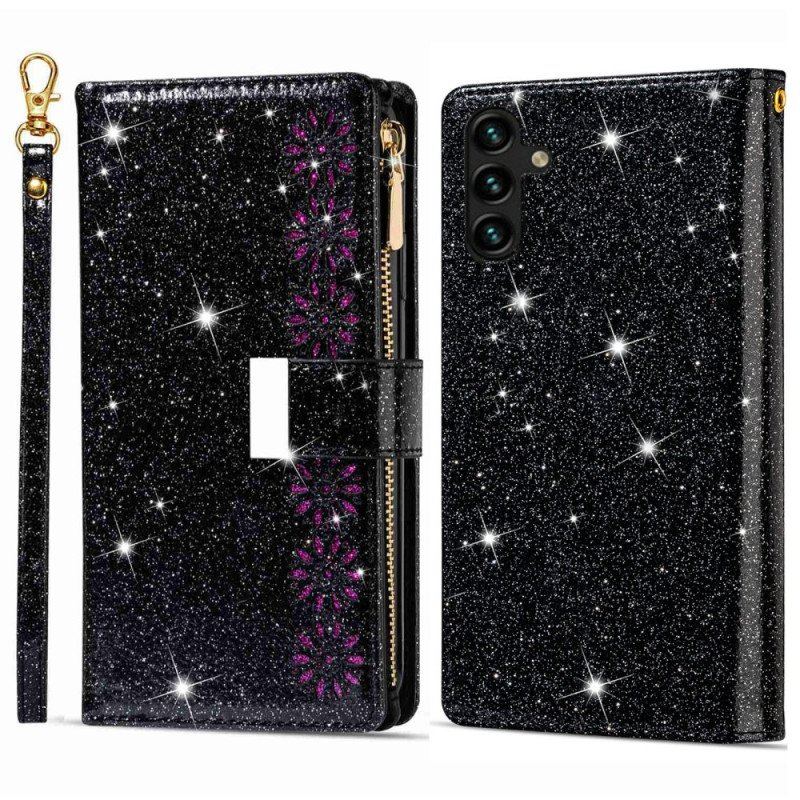 Etui Folio do Samsung Galaxy A54 5G Portfel Cekinowy Portfel