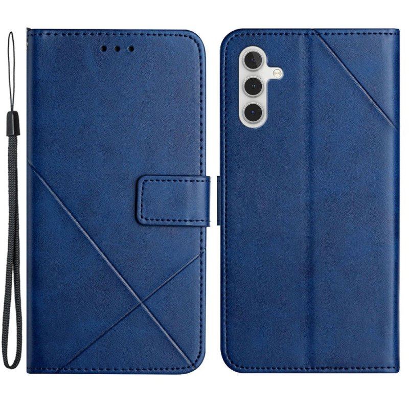 Etui Folio do Samsung Galaxy A54 5G Stylowe Skórzane Linie