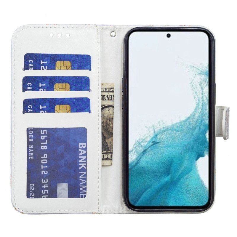 Etui Folio do Samsung Galaxy A54 5G z Łańcuch Akwarela Łapacz Snów Z Paskiem