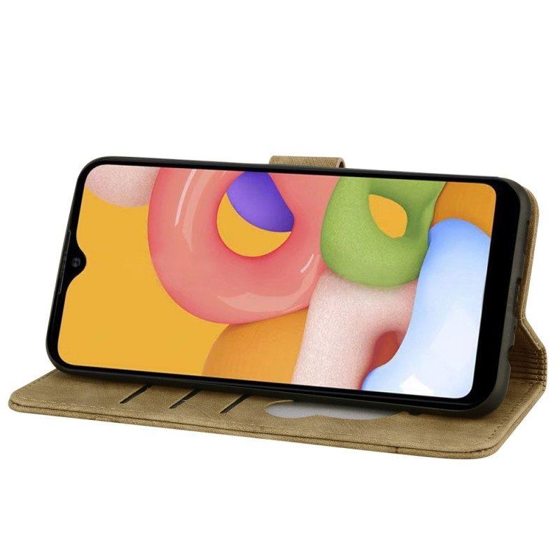 Etui Folio do Samsung Galaxy A54 5G z Łańcuch Kwiatowe Stringi Kot