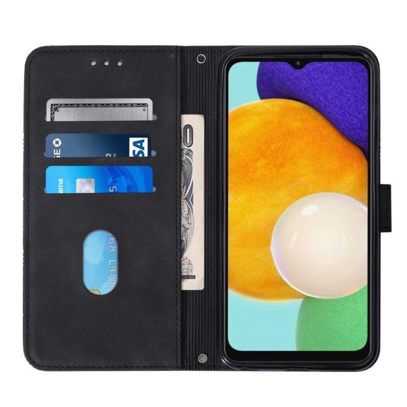 Etui Folio do Samsung Galaxy A54 5G z Łańcuch Trójkąty Paska