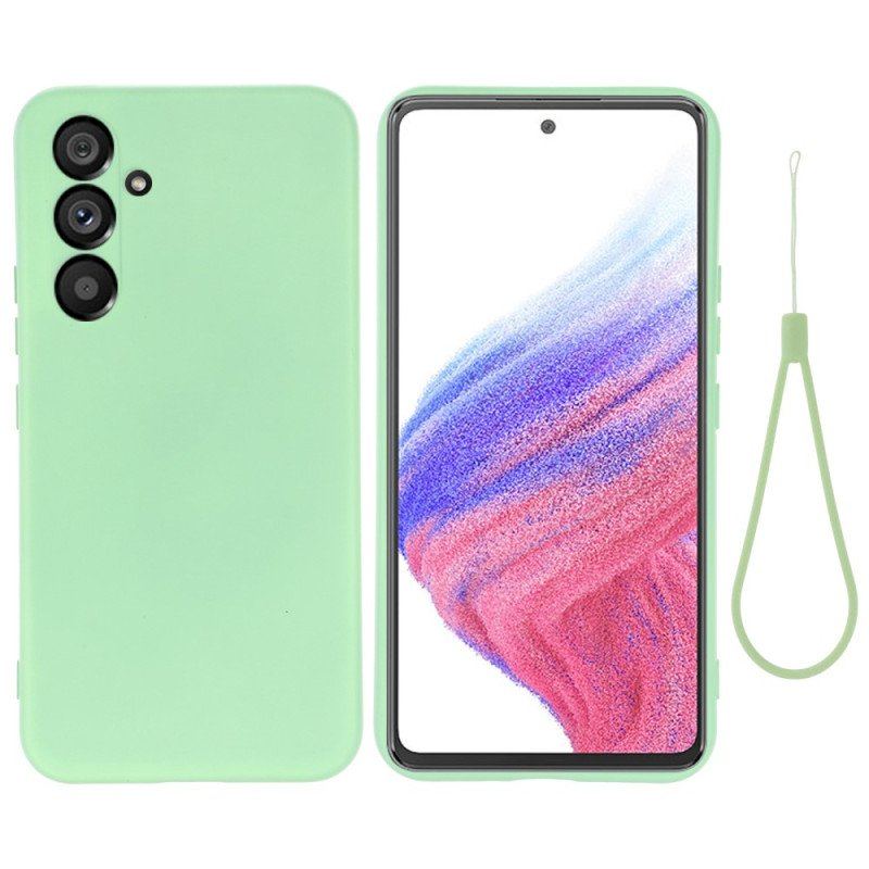 Futerały do Samsung Galaxy A54 5G Płynny Silikon Ze Smyczą