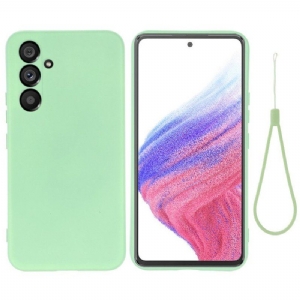 Futerały do Samsung Galaxy A54 5G Płynny Silikon Ze Smyczą