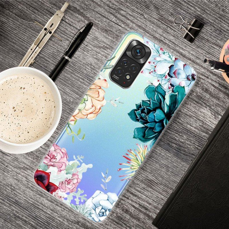 Etui do Xiaomi Redmi Note 11 / 11S Bezszwowe Akwarela Kwiaty