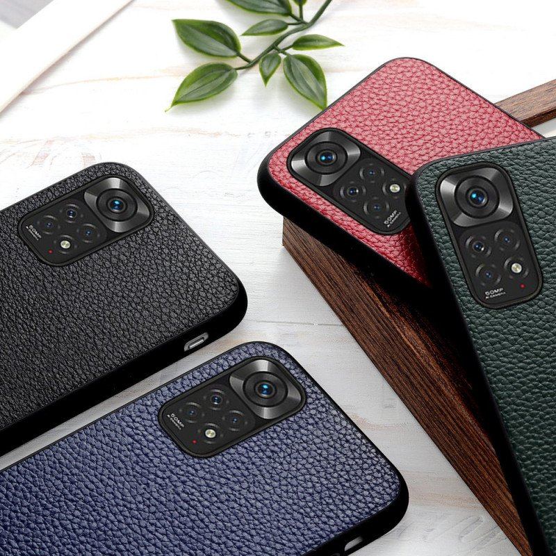 Etui do Xiaomi Redmi Note 11 / 11S Prawdziwa Skóra Litchi