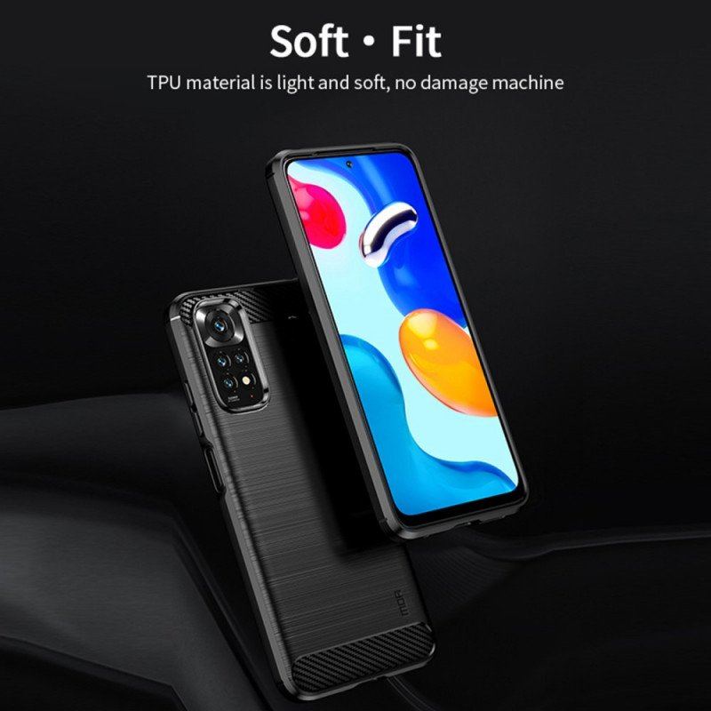 Etui do Xiaomi Redmi Note 11 / 11S Szczotkowane Włókno Węglowe Mofi