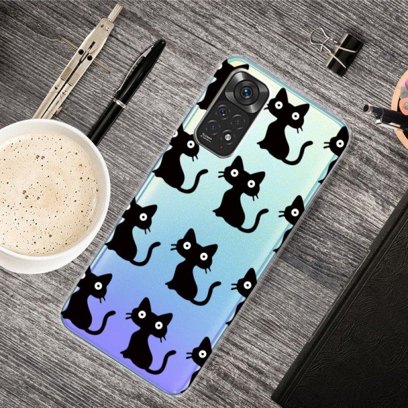 Etui do Xiaomi Redmi Note 11 / 11S Wiele Czarnych Kotów