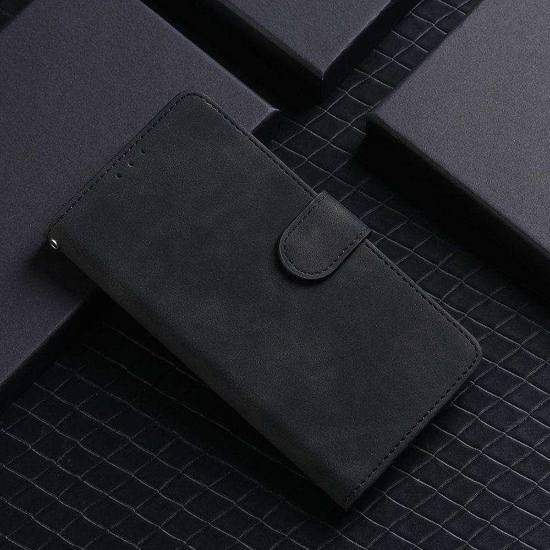 Etui Folio do Xiaomi Redmi Note 11 / 11S Dotyk Skóry Ze Smyczą