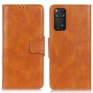 Etui Folio do Xiaomi Redmi Note 11 / 11S Dwustronne Zapięcie Z Efektem Skóry