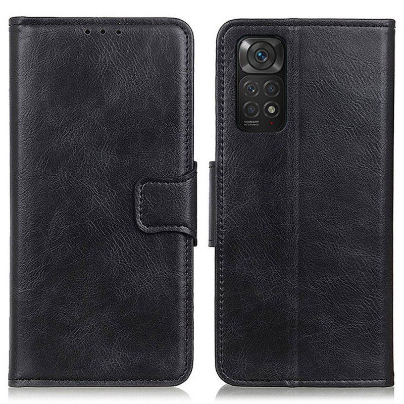 Etui Folio do Xiaomi Redmi Note 11 / 11S Dwustronne Zapięcie Z Efektem Skóry