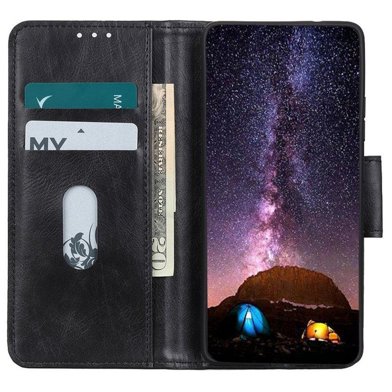 Etui Folio do Xiaomi Redmi Note 11 / 11S Dwustronne Zapięcie Z Efektem Skóry