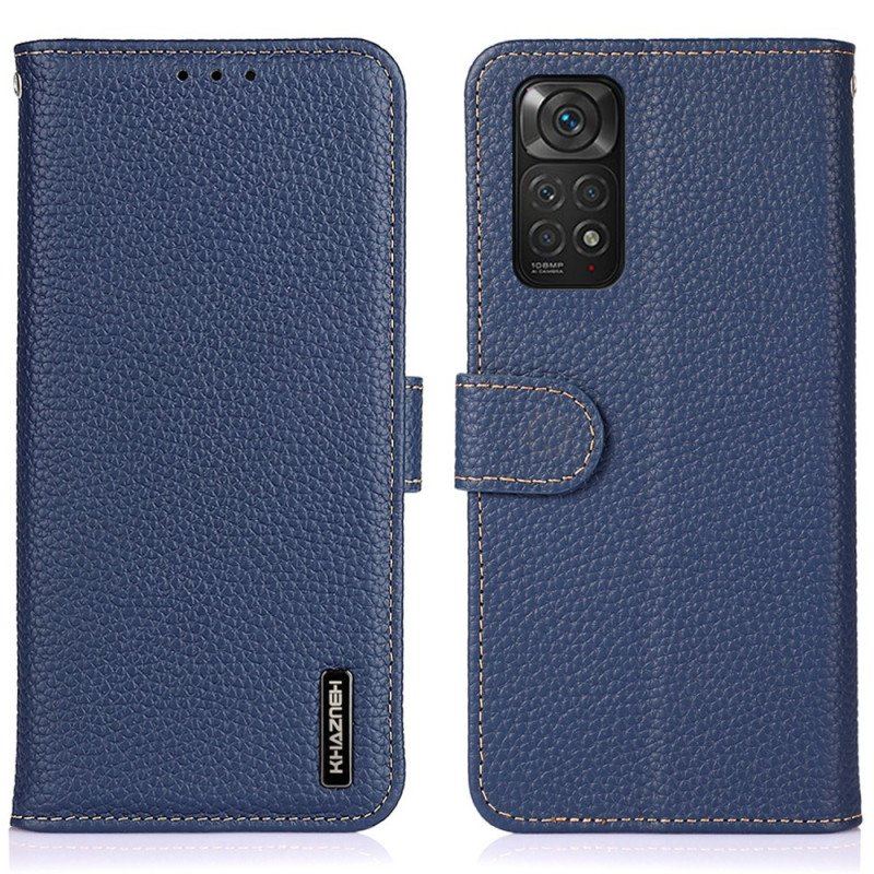 Etui Folio do Xiaomi Redmi Note 11 / 11S Khazneh Skóra Liczi