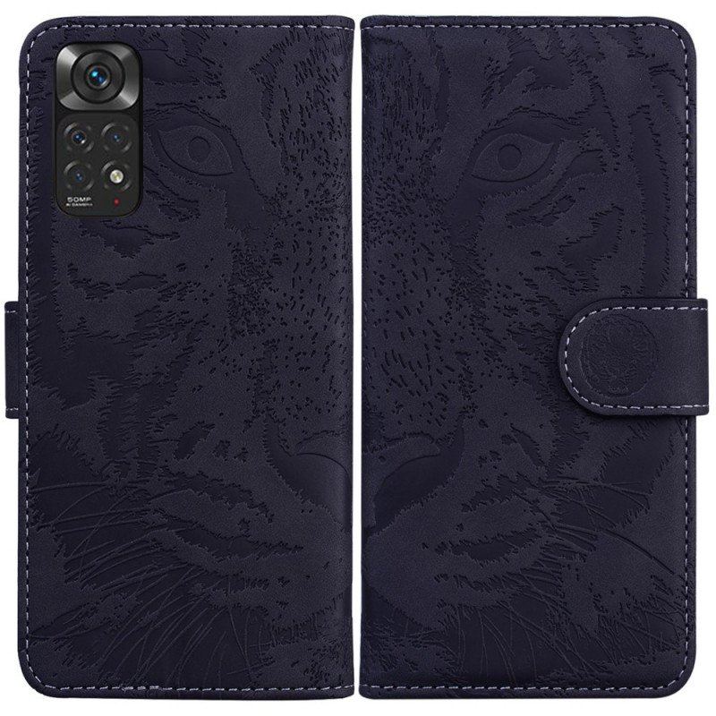 Etui Folio do Xiaomi Redmi Note 11 / 11S Nadruk Twarzy Tygrysa