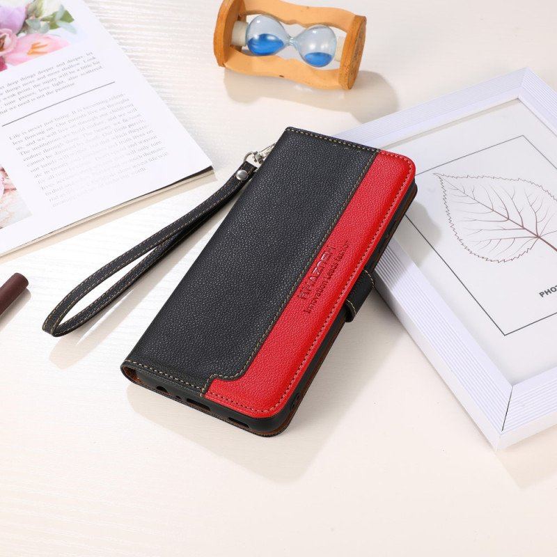 Etui Folio do Xiaomi Redmi Note 11 / 11S Rfid Khazneh W Stylu Liczi