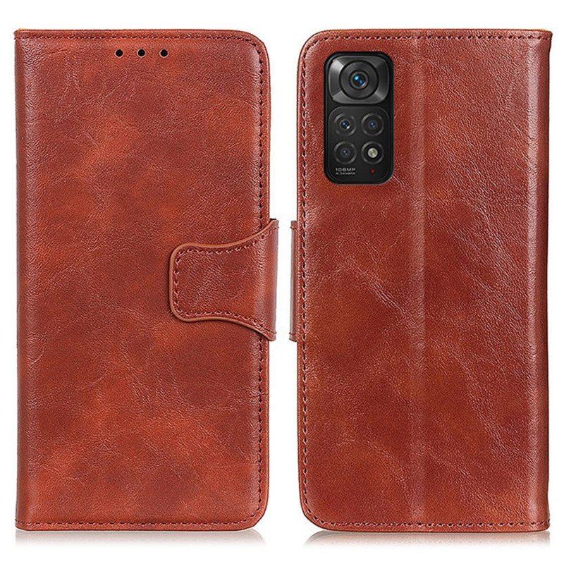 Etui Folio do Xiaomi Redmi Note 11 / 11S Skórzany Futerał Klapa Magnetyczna Tekstury