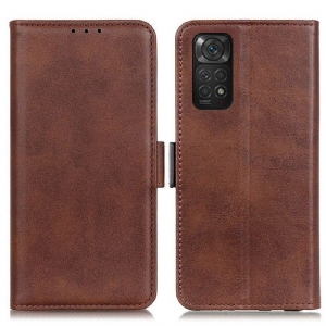 Etui Folio do Xiaomi Redmi Note 11 / 11S Skórzany Futerał Podwójna Klapa